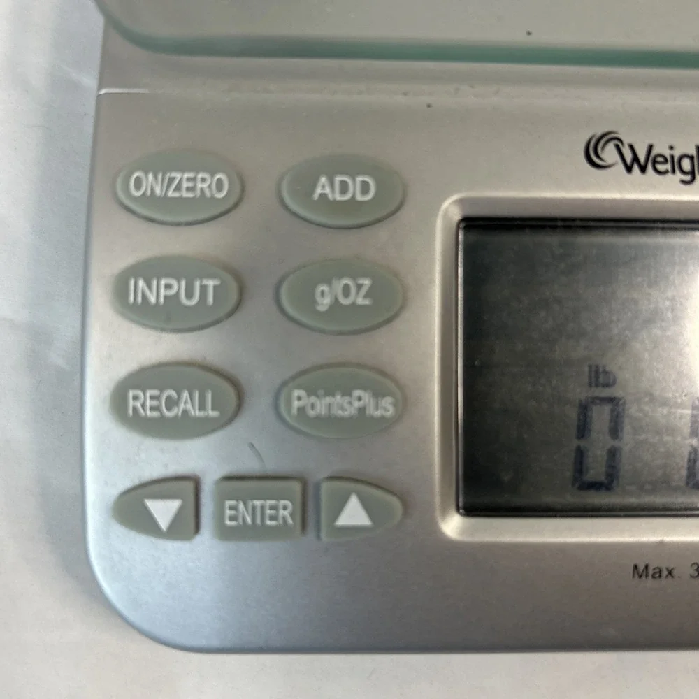 Weight Watchers Silver Electronic Food Scale with Point Plus Value Database NS2B